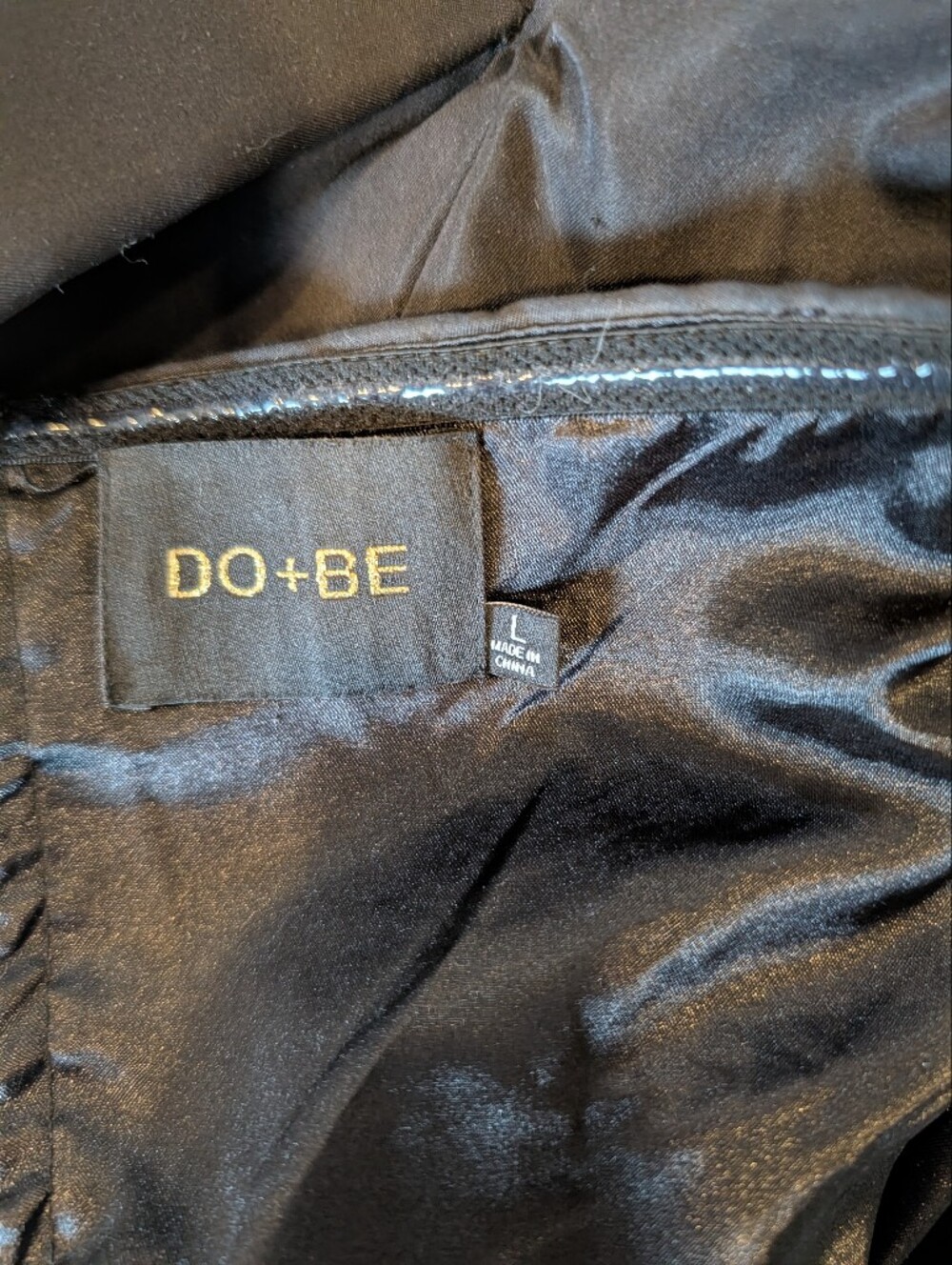 DO+BE Black Satin Evening Dress Cocktail party bubble hem - Picture 6 of 8